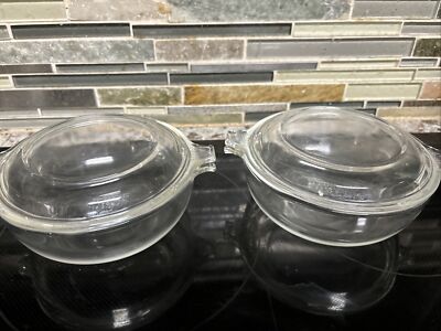 Pyrex Qt Glass Casserole Set Bowls Dome Lids Oven Baking