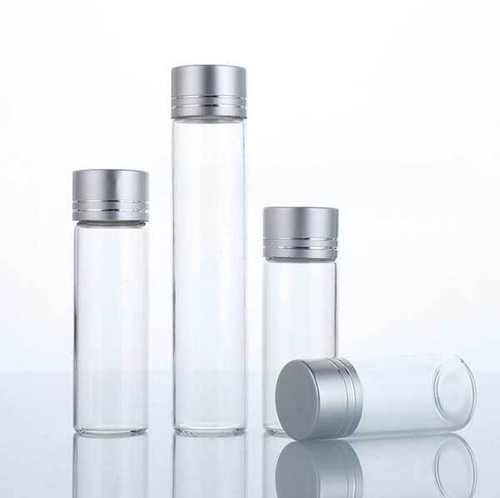 Bulk Buy Empty 5ml-200ml Clear Glass Bottles With Aluminum Silver Line Caps - Picture 2 of 53
