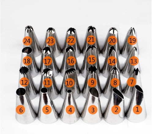 24pcs Icing Decorating Set Cake Decoration Equipment Pastry Bag + Piping Nozzles - Image 4 of 4