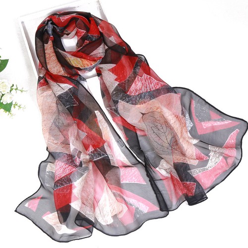 Women Long Floral Silk Blend Pashmina Scarf Wrap Stole Shawl Sunscreen Scarves" - Picture 18 of 28