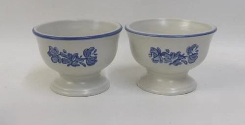 Vintage Pfaltzgraff Yorktowne Stoneware Pedestal Fruit Dessert Servers - Set of