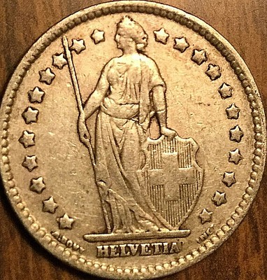 1920 SWITZERLAND 1 FRANC HELVETIA COIN PIÈCE DE SUISSE | eBay