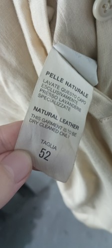 articolo b2502 giacca in pelle pal zilleri beige taglia 52, leggermente scolorit - Foto 16 di 17