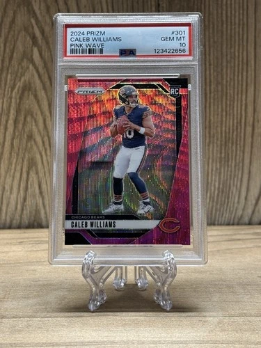 2024 Panini Prizm - Caleb Williams #301 Pink Wave Prizm PSA 10 LOW POP Rookie🔥