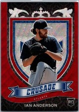 2021 Panini Chronicles Ian Anderson Crusade Ruby Wave Atlanta Braves #22
