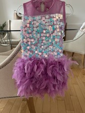 Weissman Girls Feather Dress Size IC