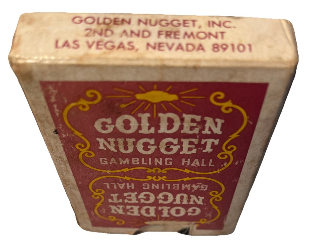 Vintage Golden Nugget Gambling Hall Red Playing Cards, In Box, 54