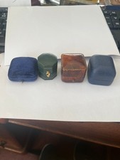 VINTAGE JEWELERY RING CASSES / BOX'S ( 4 IN TOTAL )