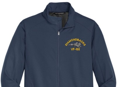 VF-102 DIAMONDBACKS  F-14 TOMCAT Soft Shell Jacket.  New.  U.S. Navy