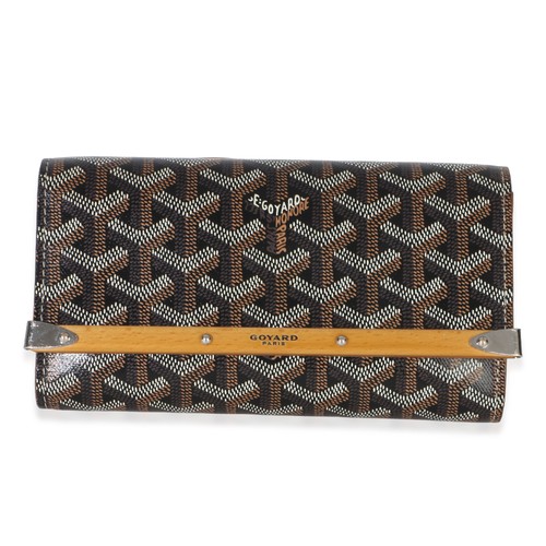Goyard Gold Black Goyardine Monte Carlo Mini Clutch