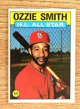 Topps 1986 All-Star Ozzie Smith #704 St. Louis Cardinals Baseball Card