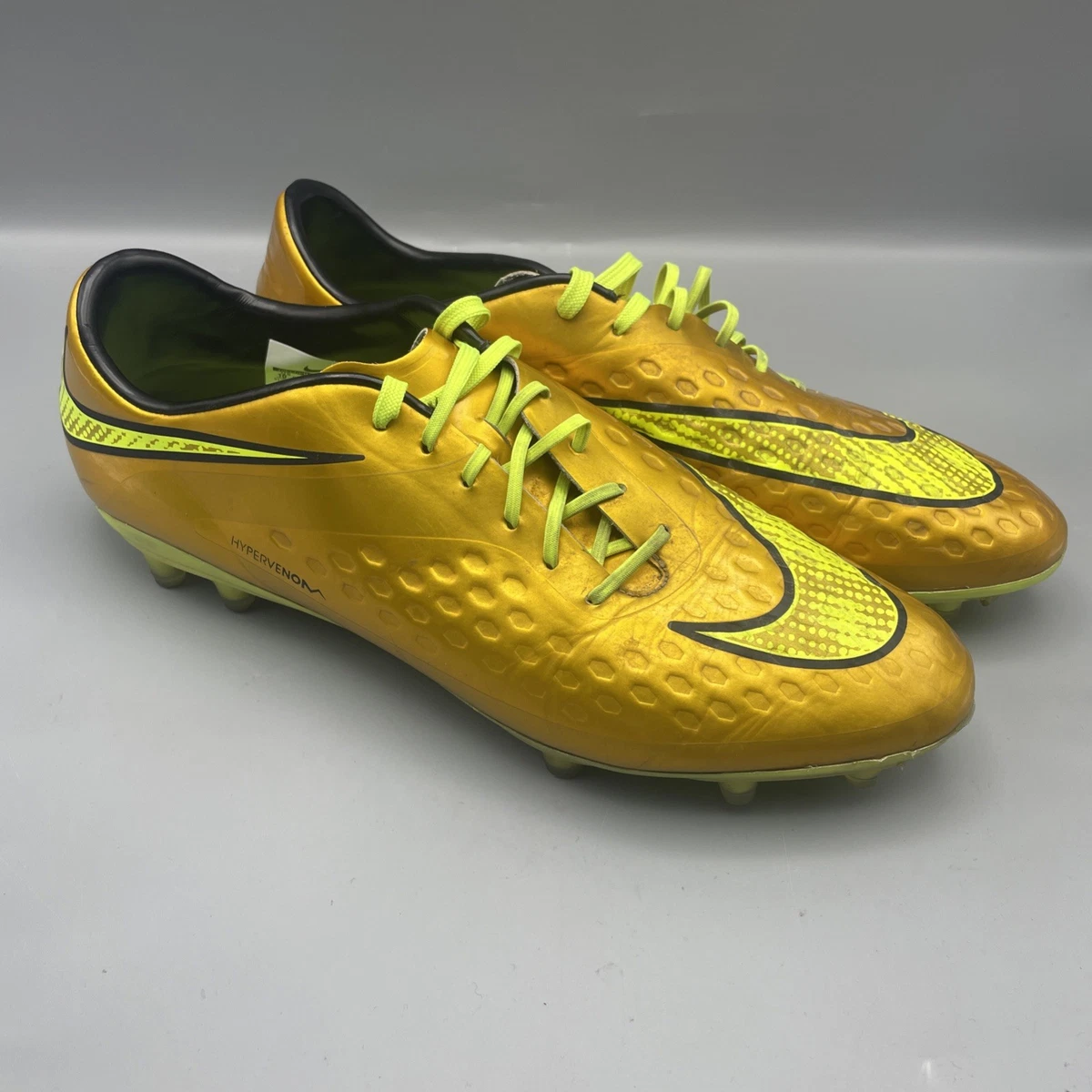 Nike Hypervenom Phatal FG Gold Volt Soccer Cleats Mens 10.5  display picture 1