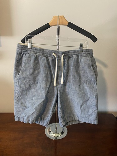 Pantalones Cortos Para Hombre Banana Republic Para Hombre Grandes Estampado de Tiburón Cambray Cordón Cubierta - Imagen 1 de 5
