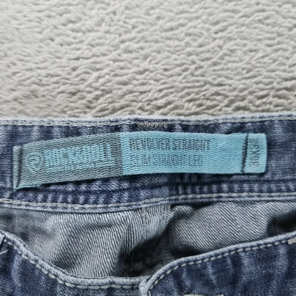 Rock & Roll Denim Jeans Mens 36x34 Blue Revolver Slim Straight Western - Image 3 of 4