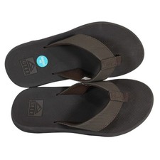 Reef Phantom II Mens Flip Flop Sandals Brown Cushioned Beach Surf Shoes Size 12