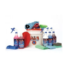 A.I.M. Chemicals 15 pce Professional Car Wash Kit - 5ea. 32oz. Bottles of Cle...