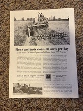 1955 Oliver Tractors Ad Vintage Antique Model Super 99 Diesel General Motors
