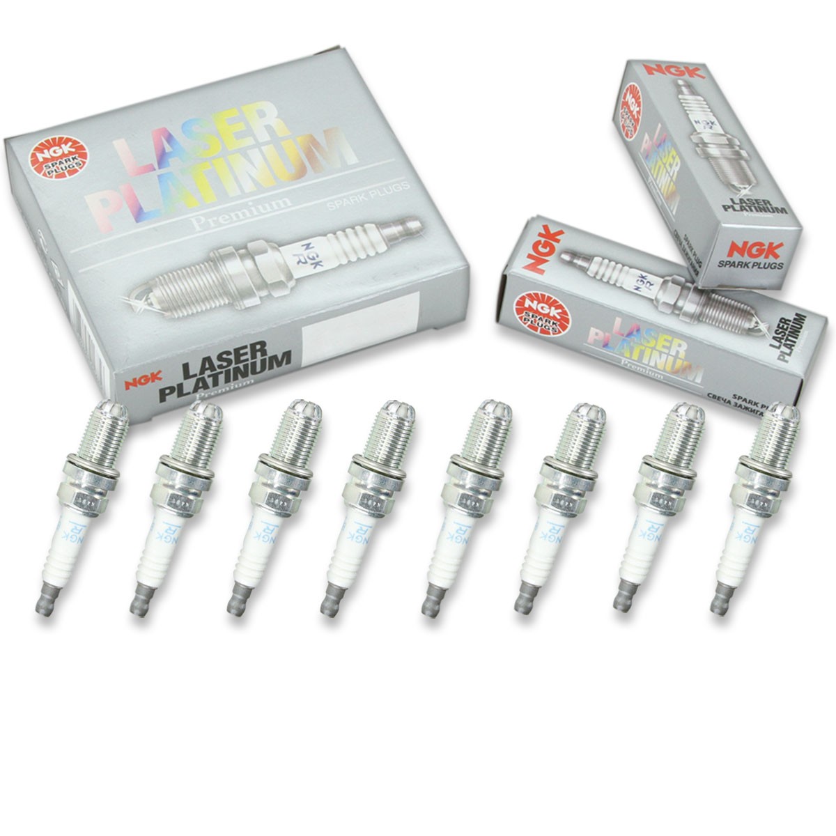 8 pcs NGK Laser Platinum Spark Plugs for 2002-2005 BMW 745i 4.4L V8 - Engine fb