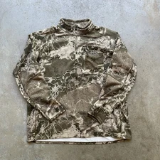 Realtree Men’s Camo Shirt ¼ Zip Pullover Size XL Hunting Flexible