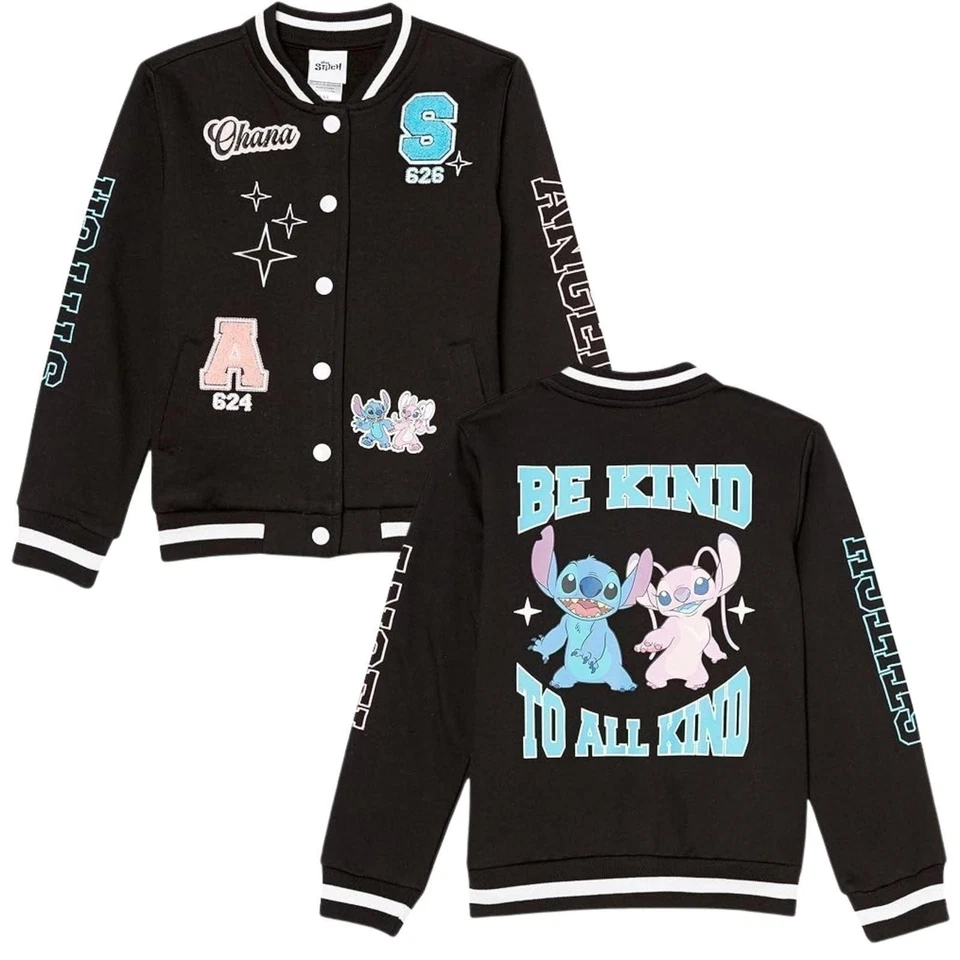 Disney Lilo,Stitch and Angel Varsity Bomber Jacket - Little and Big Girl... - Image 2 of 4