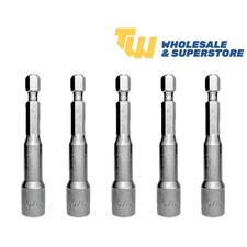 Tech Screw Driver Tek Bit Drill Nut 5pc Roofing Cladding 8mm Magentic 5/16"