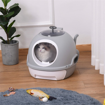 Smart Self Cleaning Cat Litter Box with Safety Sensor and Odor Control