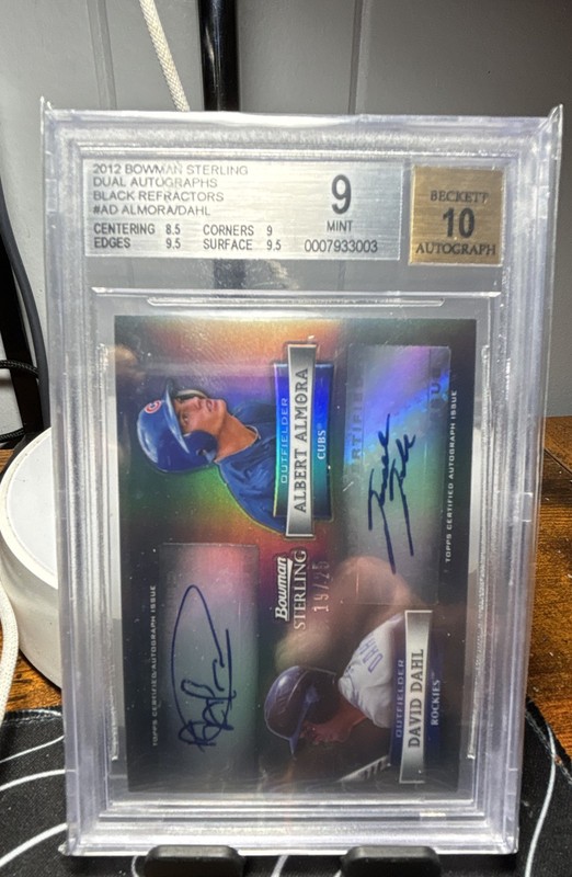 2012 Bowman Sterling - Dual Auto David Dahl, Albert Almora #DA-AD Black /25