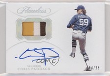 2019 Panini Flawless Patch Auto 14/25 Chris Paddack #PA-CP Patch Auto 2l4