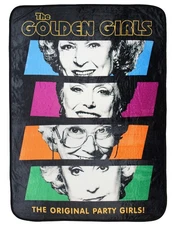 The Golden Girls The Original Girls Character Plush Fleece Throw Blanket