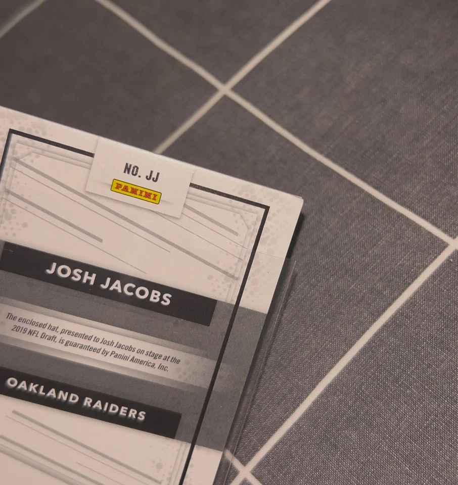 2019-20 Josh Jacobs Panini National Rookie NFL Draft Materials Patch  /15  - Image 3 of 3