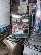 2021 Sage Premier Draft Football High Series Sealed Blaster Box - 3 Autos