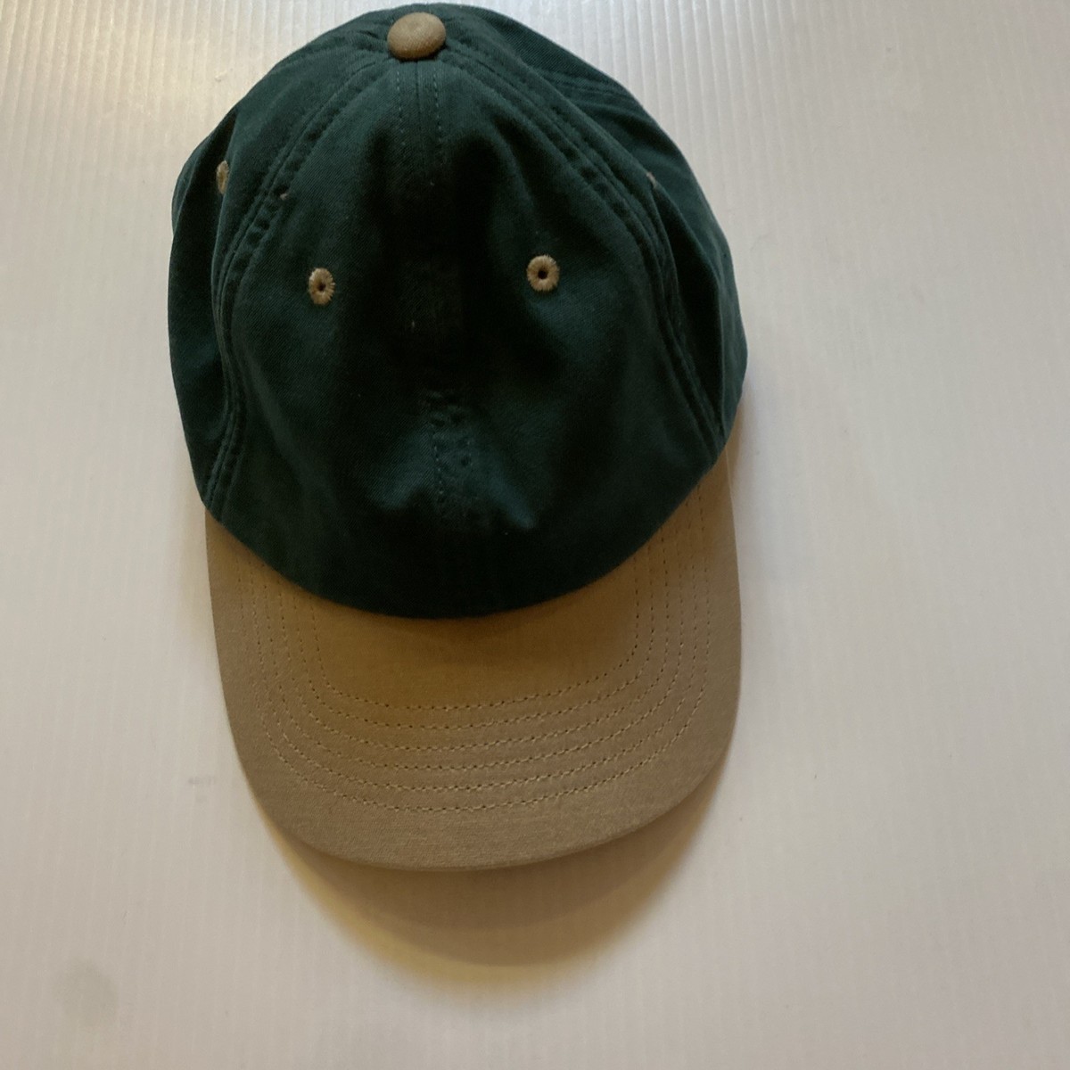 NWT J. Crew Two-Tone Washed Canvas Baseball Hat Graffiti Green