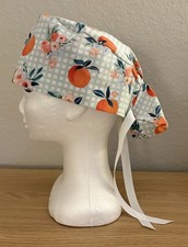 Oranges and Flowers Scrub Cap M