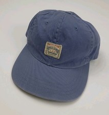 Vintage Polo Ralph Lauren Chino Patch Hat Light Blue RL Sport USA Made Country