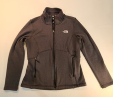 The North Face Women's Fleece Full Zip Jacket Gray Zipped Pockets Size M