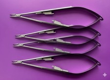 4 Pcs Karl Storz E3848 Castroviejo Needle Holder 11mm Curved Medium Locking