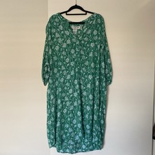 donna donna Ladies Green And White Floral Shirt Dress Size XXL