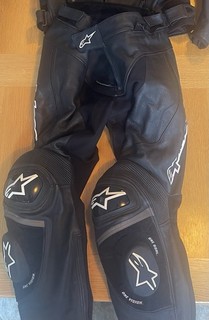 Alpine Stars Leather Track V2 Pants / Trousers With Built In Armour Size Eur 52
