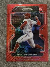 2022 Panini Prizm Red Prizm #88 Hunter Greene RC Reds /149