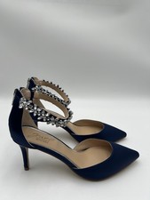 Women s Jewel Badgley Mischka Raleigh pump Blue Stain Heels Size 7.5M