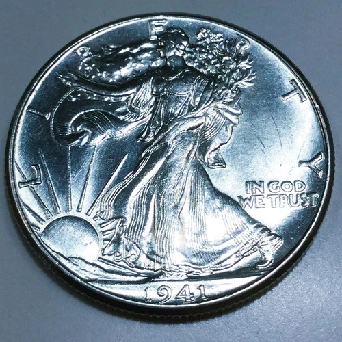 1941 Walking Liberty Half Dollar Beautiful Uncirculated Coin