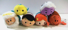 Disney Parks Little Mermaid Tsum Tsum Mini Plush Lot Ariel, Eric, Triton, Ursula