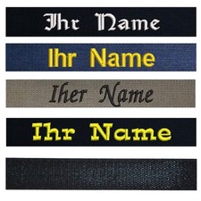 Namensband, Namensschild mit Klett, Bundeswehr, Feuerwehr, Marine