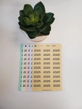 Year Header Planner Stickers | 2025, 2026, or 2027 Sticker | Style B