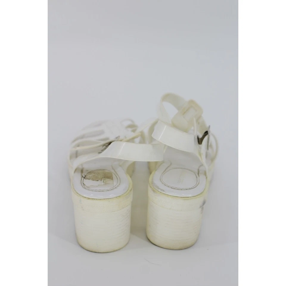 Call It Spring White Mid Low Block Heel Gladiator y2k Strappy Platform Sandals 9 - Image 2 of 4