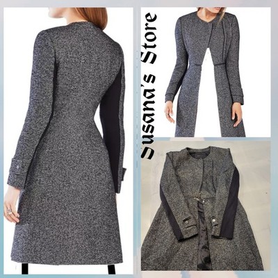 NWT BCBG MAXAZRIA SIZE S Jarrett Tweed Zip-Waist Coat Jacket