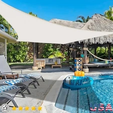 UV Protection Sun Shade Sail HDPE Outdoor Canopy Patio Garden Shade 16x20 ft New