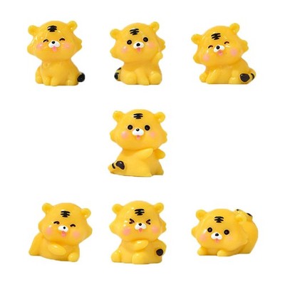 3 Count Kreativer Mini-tiger Entzückendes Tigermodell Kleine Tigerfigur