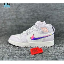 Air Jordan 1 Retro Mid SE Grape Purple PS PreSchool Shoes IM4420-500