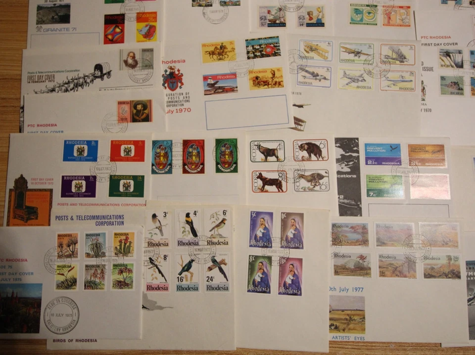 NICE LOT OF 23 DIFFERENT ZIMBABWE FDC's ISSUED  1980 - 1985 WITH VALUES TO $2 - Image 2 of 4